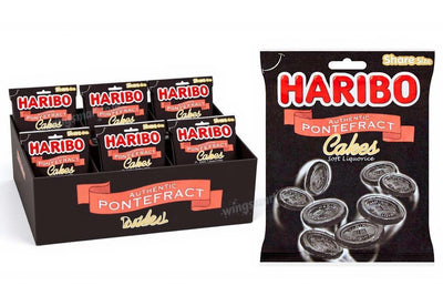 Haribo Pontefract Cakes Bag 160g – Traditional Liquorice Jellies (6 & 12 Pack Options)