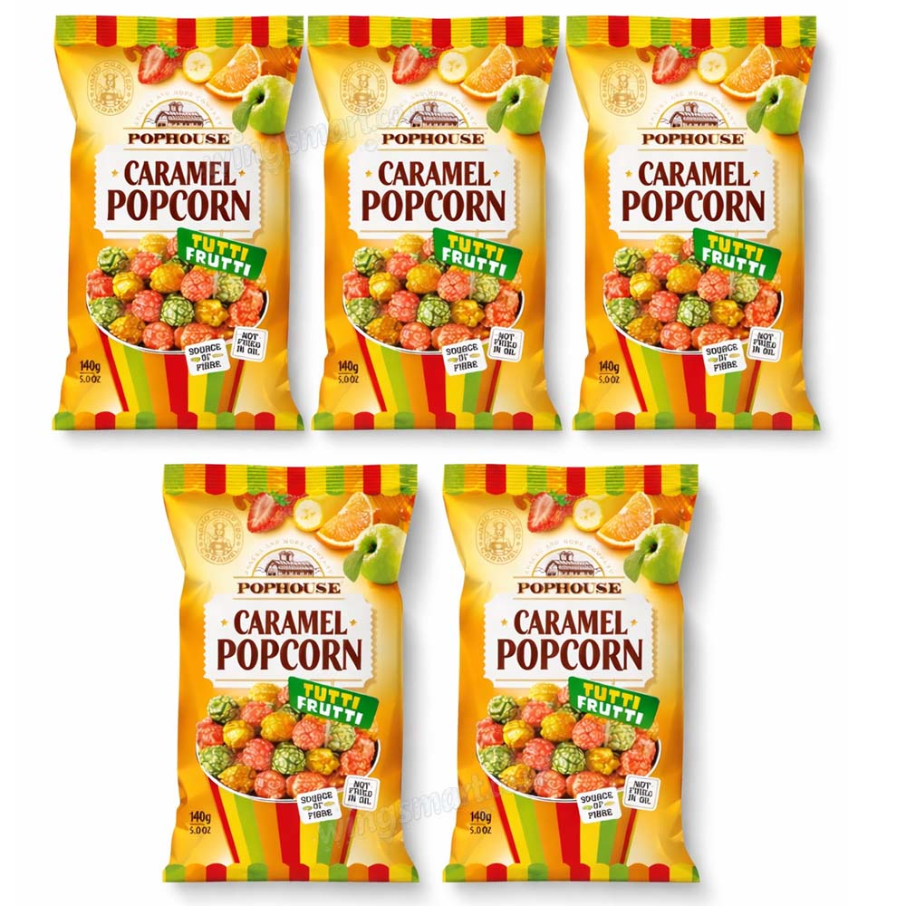 Pophouse Popcorn Caramel-Tutti Frutti 140g