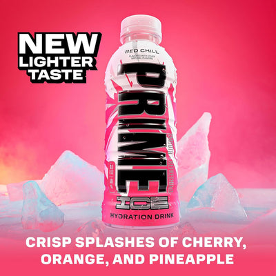 Prime Red Chill Flavour Ice Hydration 500ml(Pack of 12 Bottles)