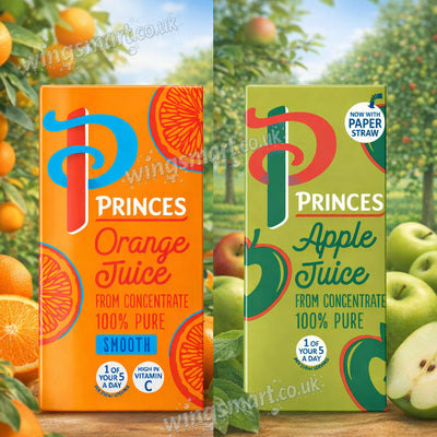 Princes Apple & Orange Juice Drink Cartons 200ml – Fruit Juice Selection