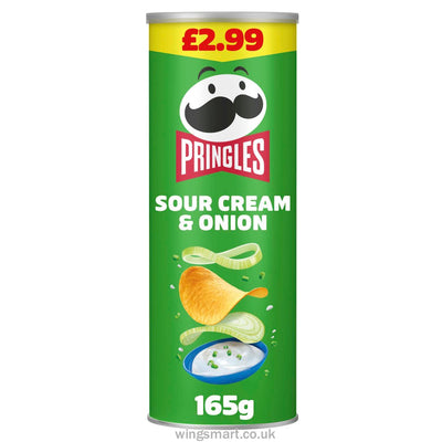 Pringles Sour Cream & Onion Sharing Crisps 165g PMP (Pack of 6)