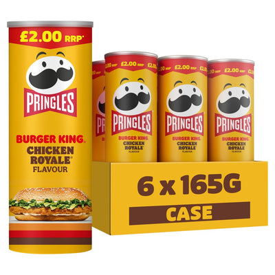Pringles Burger King Chicken Royale Sharing Crisps 165g PMP (Pack of 6)