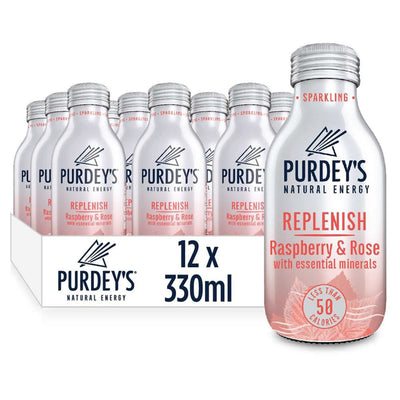 Purdey’s Natural Energy Sparkling Drinks – 12 x 330ml Bottles