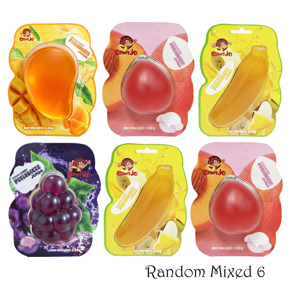 Crazy Jo Peelablezz Jumbo Gummy Candy 136g – Fruity Assorted Flavours