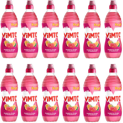 Vimto Mixed Berry & Tropical Flavours – 12 x 500ml | Blackberry, Raspberry, Blueberry & Passionfruit