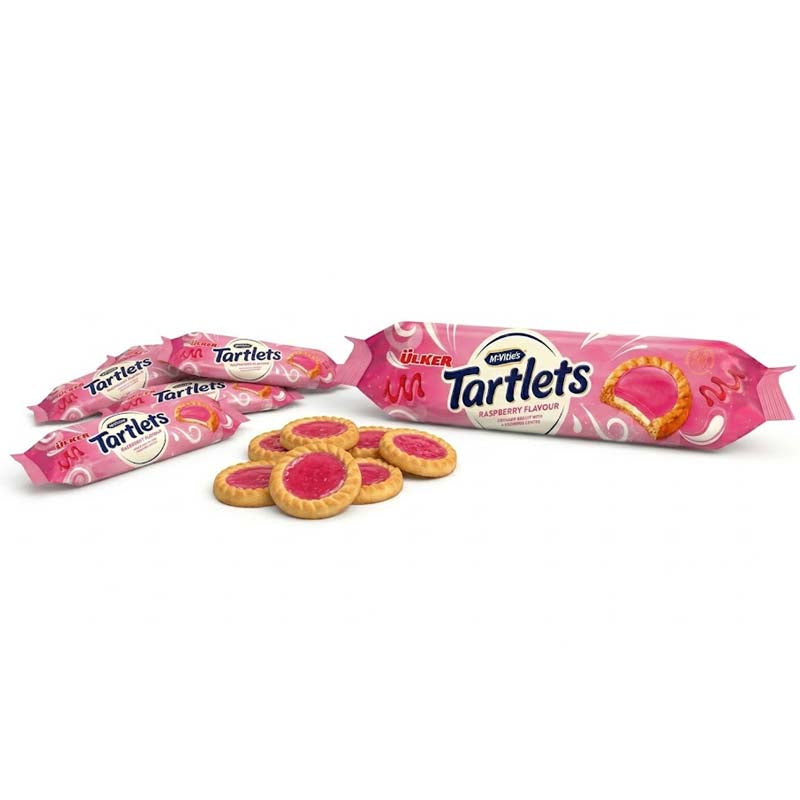 McVitie's Tartlets Raspberry Biscuits 100g – Box of 18