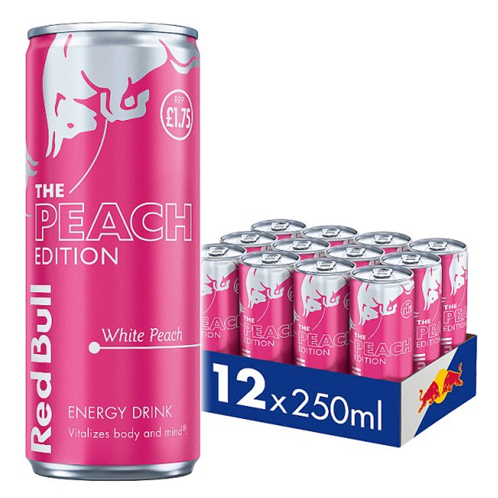 Red Bull Peach Edition White Peach Energy Drink 250ml PMP £1.75