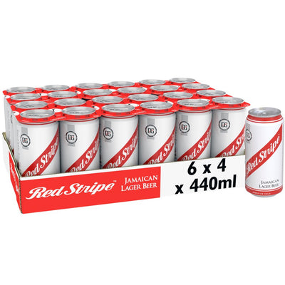 Red Stripe Jamaica Lager Beer Can 4.7% ABV 24x440ml