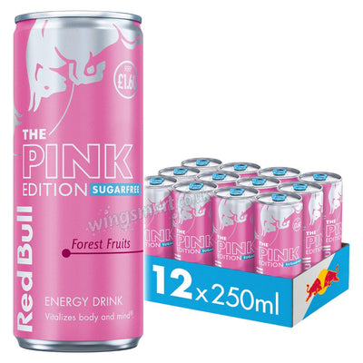 Red Bull Energy Drink Sugar Free Pink Edition Forest Fruits PMP 250ml