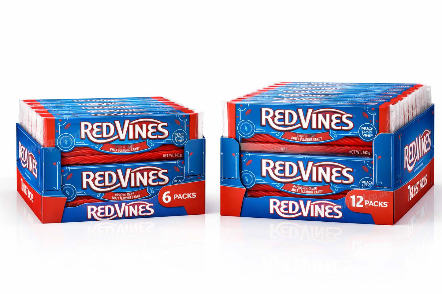 Red Vines Original Red Twists Candy 142g (6 Packs / 12 Packs)