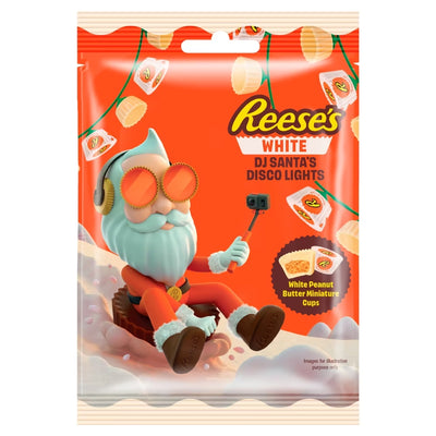 Reese's DJ Santa's Disco Lights White Peanut Butter Miniature Cups 62g (Bag of 20)