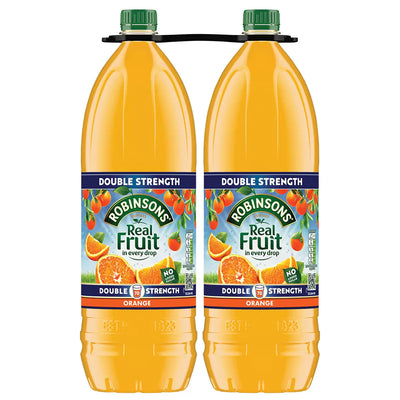 Robinsons Real Fruit Double Strength Orange Squash, 2 x 1.75L