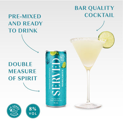 SERVED Margarita 8% ABV (Case of 12)