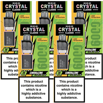 SKE Crystal CL6000 Lemon & Lime 20mg/ml (Pack of 5)