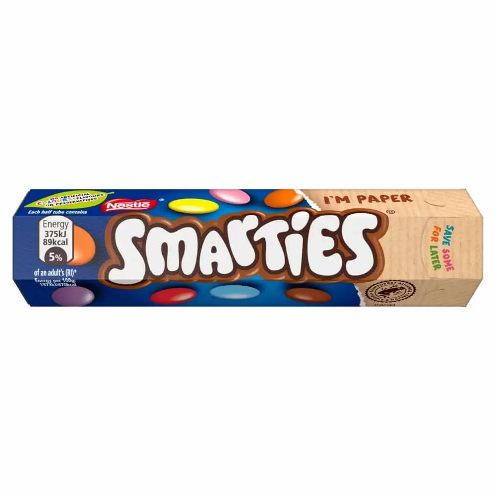 Smarties Milk Chocolate Tube 38g (Box Of 24) - WingsMart