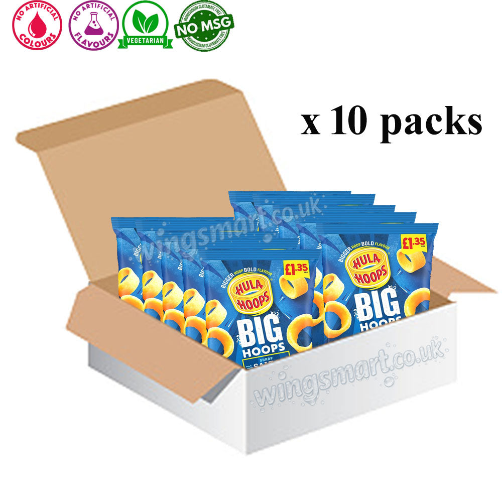 Hula Hoops Big Hoops 70g Crisps – BBQ Beef, Salted & Salt & Vinegar Assorted Flavours