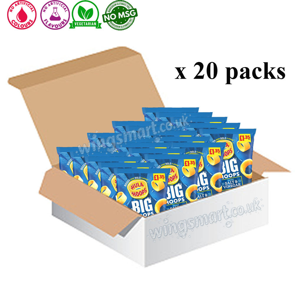 Hula Hoops Big Hoops 70g Crisps – BBQ Beef, Salted & Salt & Vinegar Assorted Flavours