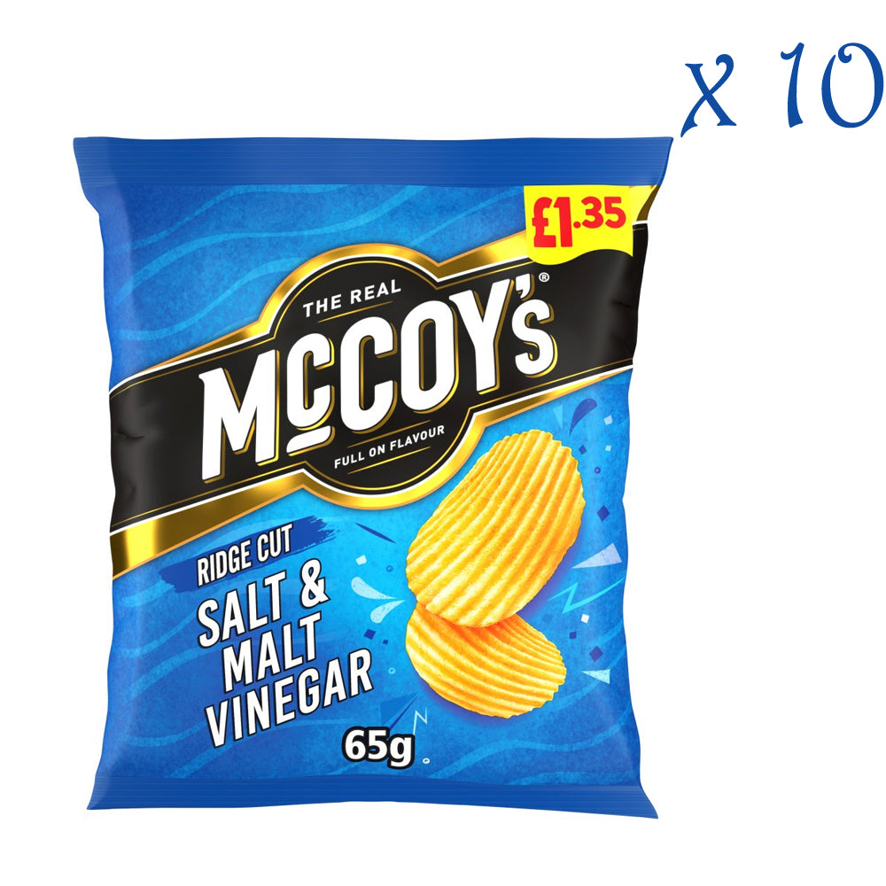 McCoy's Salt & Malt Vinegar Crisps 65g
