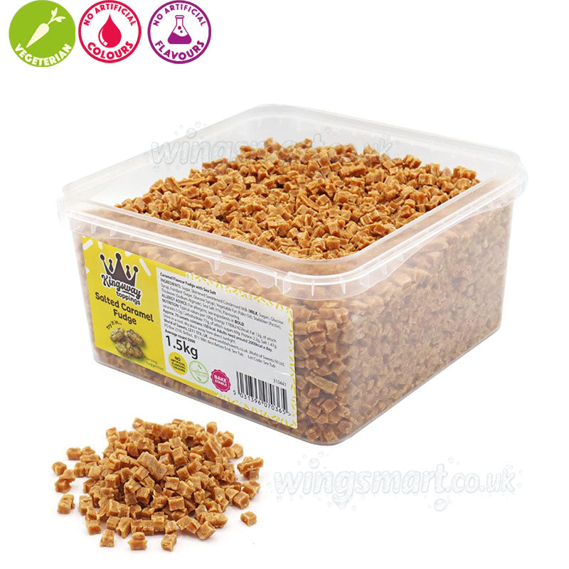 Kingsway Toppings Salted Caramel Fudge, Mini Caramel Fudge & Honeycomb Sprinkles Tub