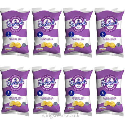 Seabrook Canadian Ham Crisps 6 mini Pack (Box of 8)