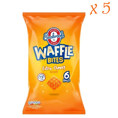 Seabrook Waffle Bites Crisps 96g Multipack – Crunchy Loaded Flavours (4 Varieties Available)