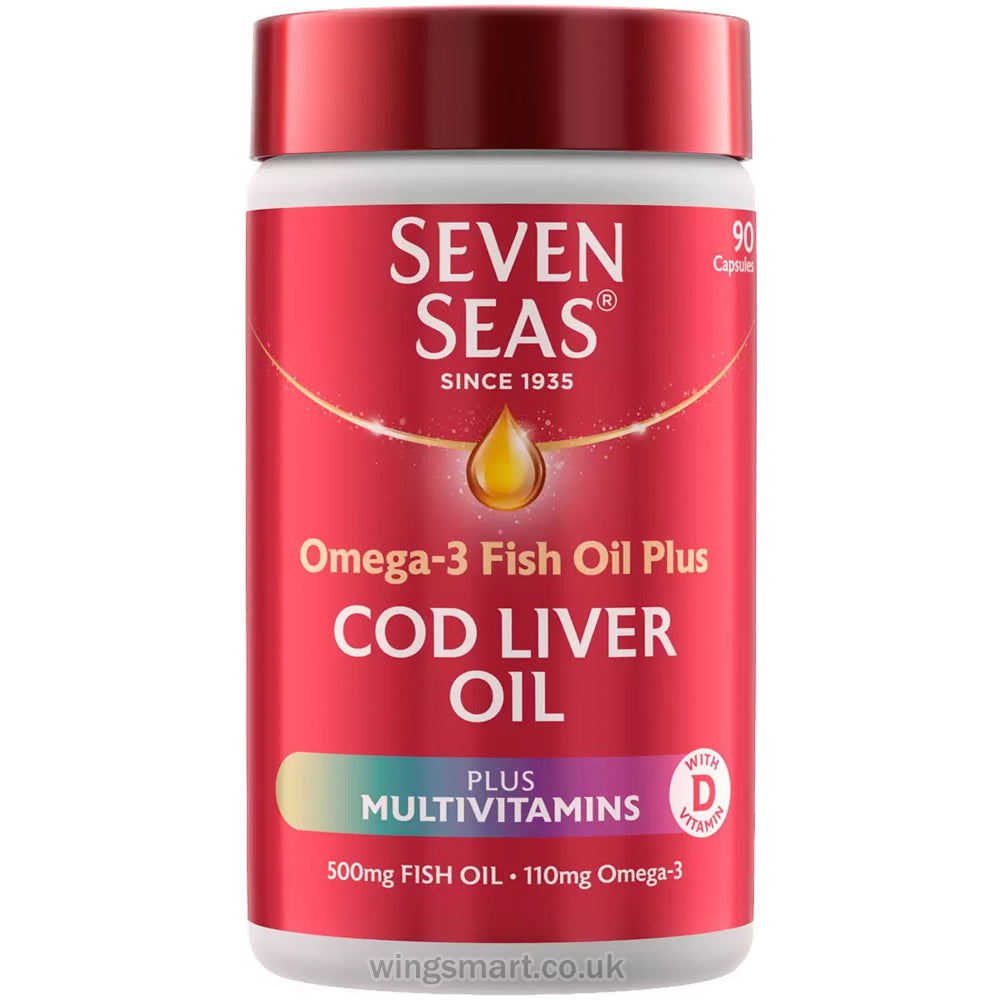 Seven Seas Cod Liver Oil Plus Multivitamins, 4 x 90 Capsules