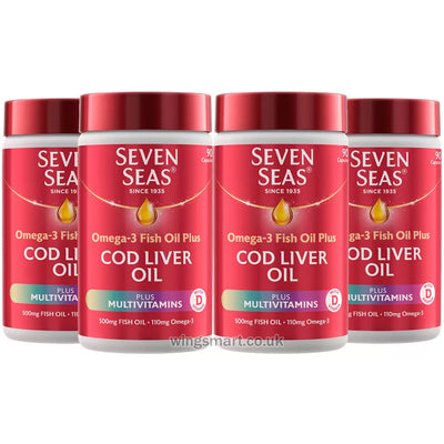 Seven Seas Cod Liver Oil Plus Multivitamins, 4 x 90 Capsules