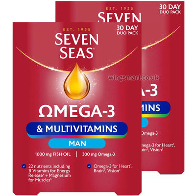 Seven Seas Omega 3 Multivitamins Man, 2 x 60 Count