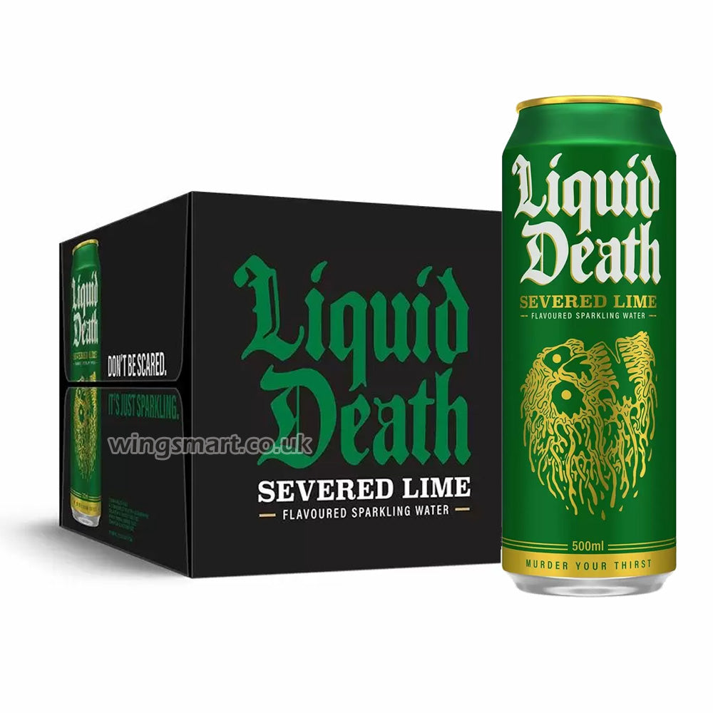 Liquid Death Severed Lime Mountain Water Cans 12 x 500ml