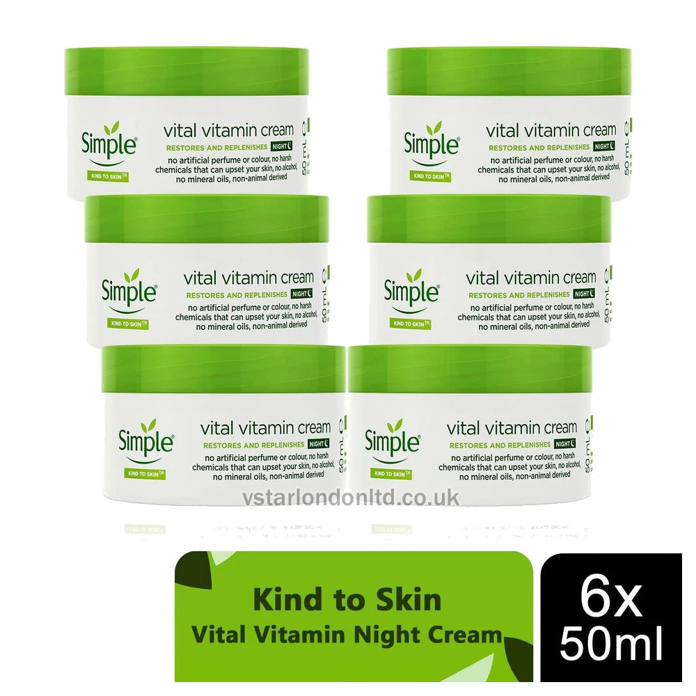 Simple Vital Vitamin Night Cream 50ml – Pack of 6