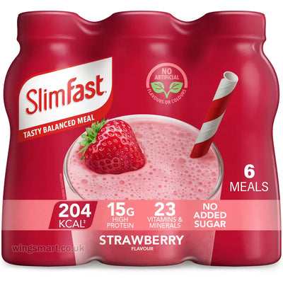 Slimfast Strawberry Shakes 325ml (Pack of 6)