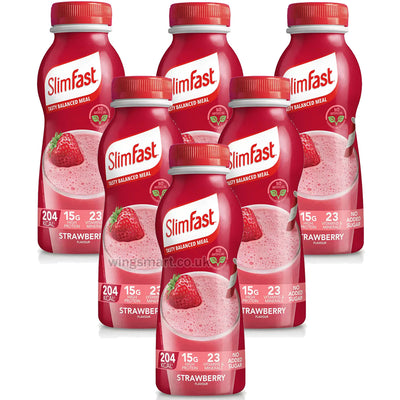 Slimfast Strawberry Shakes 325ml (Pack of 6)