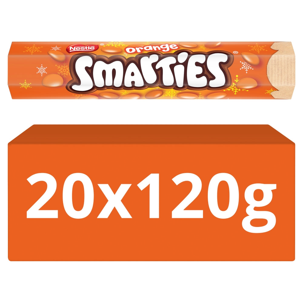 Smarties Orange Milk Chocolate Giant Tube 120g (Box of 20)