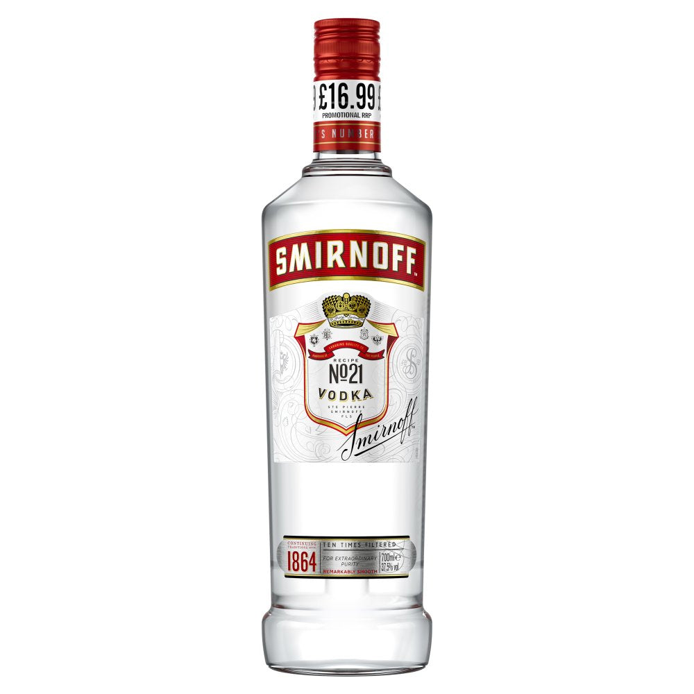 Smirnoff No. 21 Vodka 37.5% vol 70cl Bottle PMP