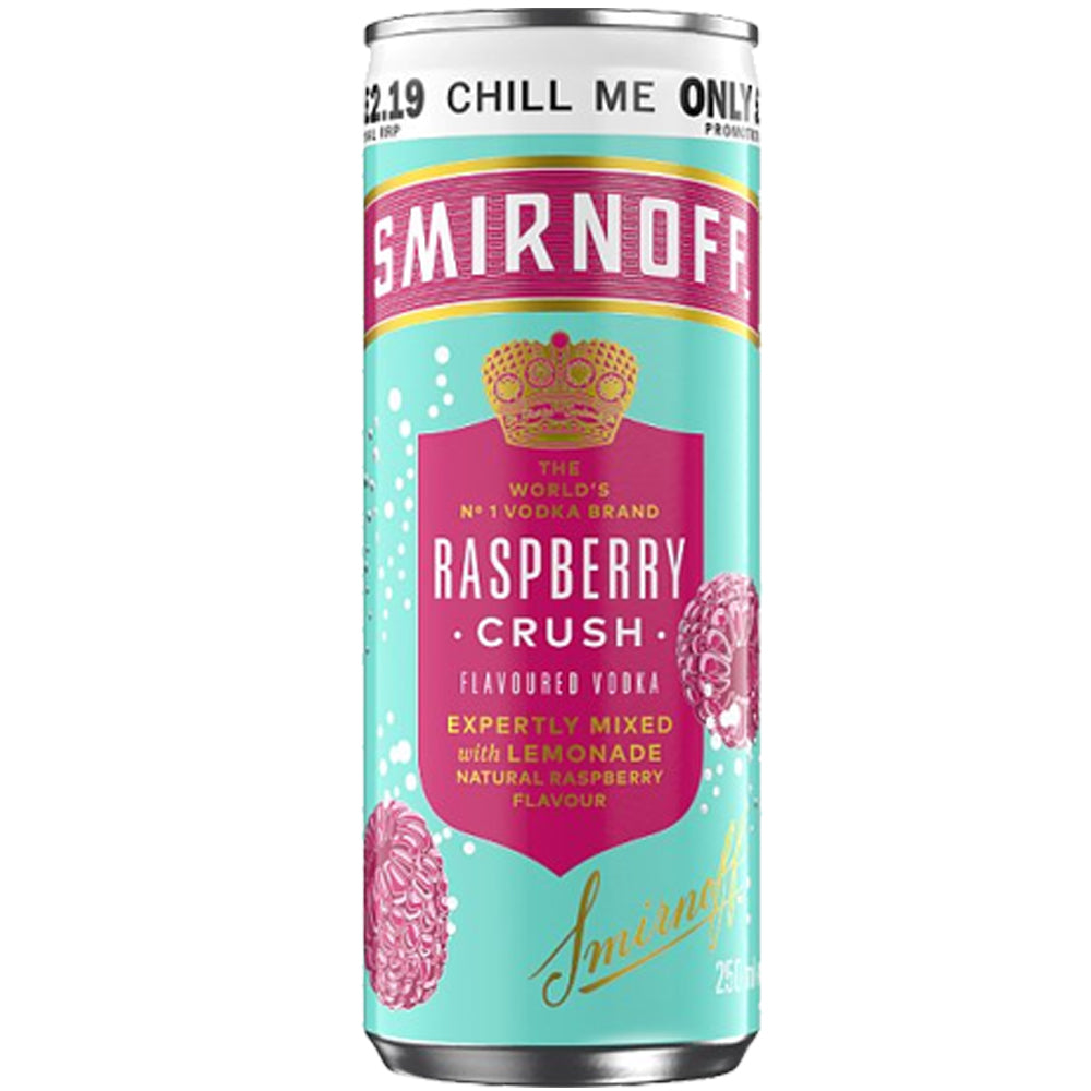 Smirnoff Raspberry Crush & Lemonade 5% vol Can PMP (Case of 12)