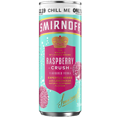 Smirnoff Raspberry Crush & Lemonade 5% vol Can PMP (Case of 12)