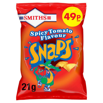Smiths Snaps Spicy Tomato Crisps 21g – Crunchy & Zesty Snack