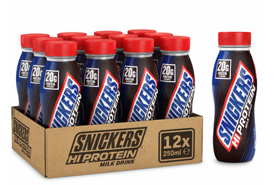 Snickers Hi Protein Milk Drink 250ml (Pack of 12) – Chocolate Peanut Protein Shake