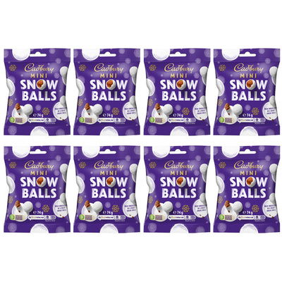 Cadbury Dairy Milk Chocolate Mini Snow Balls Bag 74g
