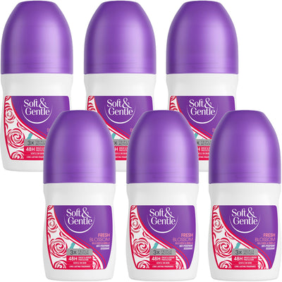 Soft & Gentle Wild Rose & Vanilla Deodorant 50ml (Pack of 6)