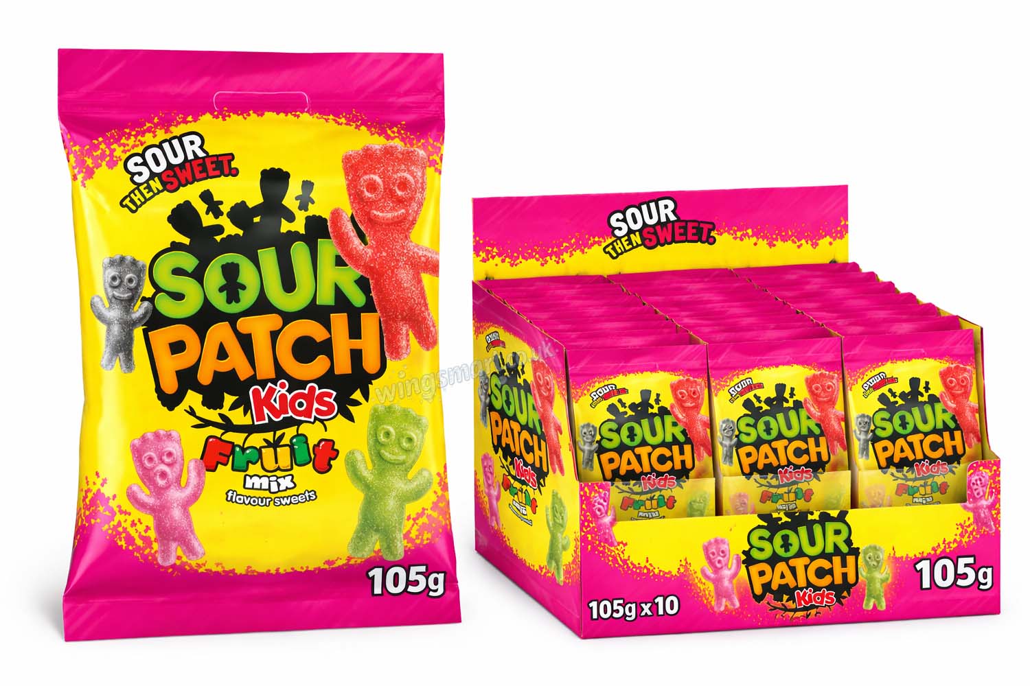Sour Patch Kids 105g x10 Fruit Mix Sour Sweet Candy Bags – WingsMart
