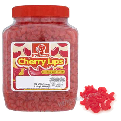 Squirrel Cherry Lips Jar 2.25kg – Cherry Flavoured Gummy Sweets