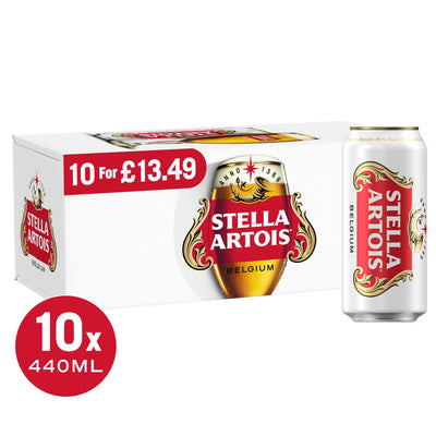 Stella Artois Belgium Premium Lager Beer 10 x 440ml