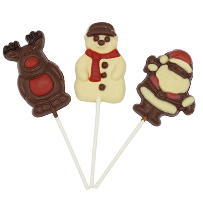 Stockley’s Chocolate Festive Lollipops | 27 Pack (28–35g Each)