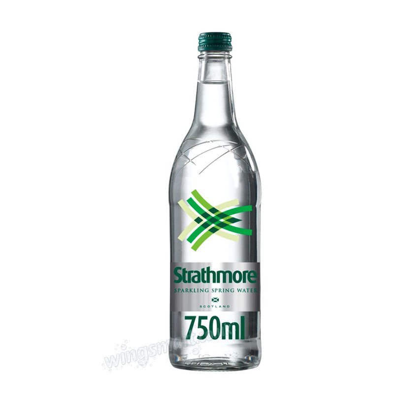 Premium Strathmore Sparkling Spring Water 750ml 12 Pack Refreshing Drink Glass Bottles