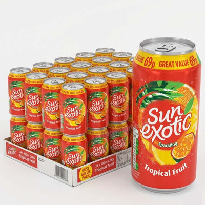 Sun Exotic Sparkling Tropical Fruit Juice Drink 330ml (Pack of 24)