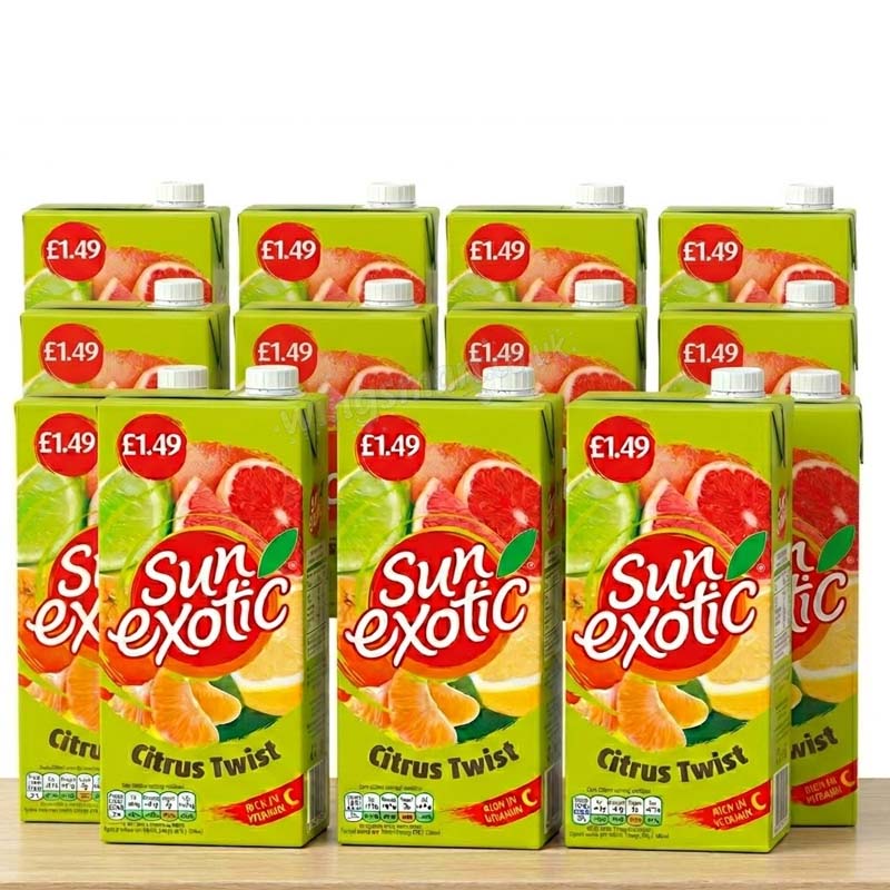 Sun Exotic Soft Drinks 1L Bottle Range – Fruit Flavoured Drinks (6 or 12 Pack)