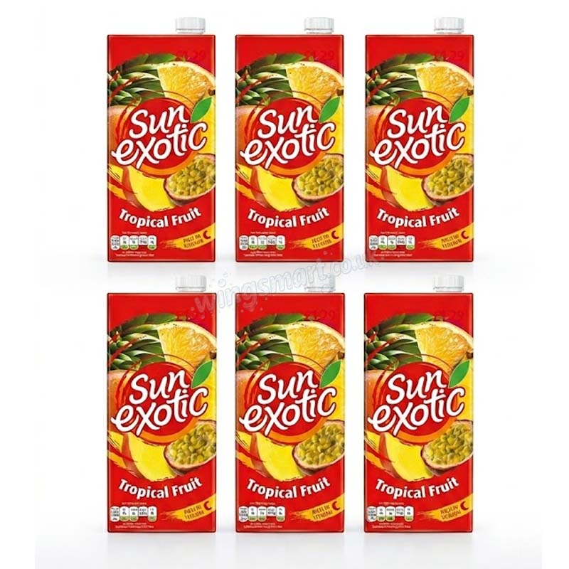 Sun Exotic Soft Drinks 1L Bottle Range – Fruit Flavoured Drinks (6 or 12 Pack)