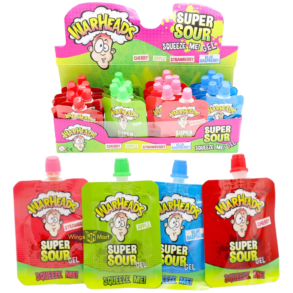 Warheads Super Sour Squeeze Me Gel 20g (Box Of 32)