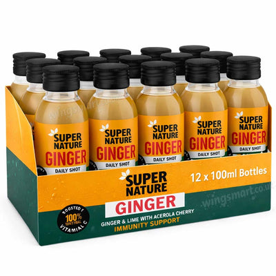 Super Nature Ginger Daily Shot 100ml Bottles – 6 / 12 Pack
